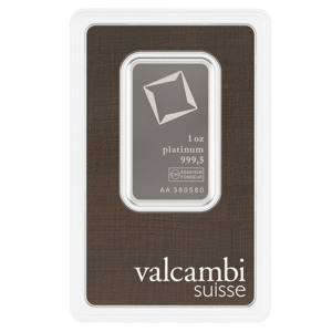 1 унция платинено кюлче Valcambi