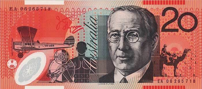 Гръб на банкнота от 20 австралийски долара