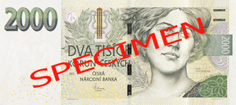 2000 CZK – Czech Republic currency obverse