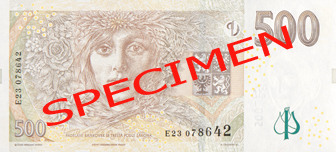 Гръб на банкнота от 500 чешки крони