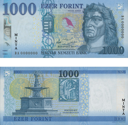 Banknote of 1000 Hungarian forint