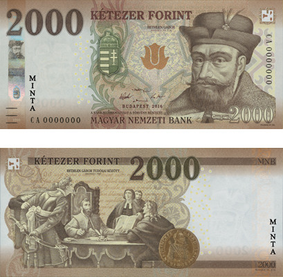 Banknote of 2000 Hungarian forint