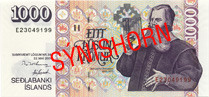 Obverse of banknote 1000 Iceland krone