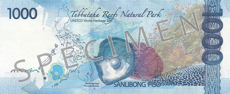 Reverse of banknote 1000 Philippine peso