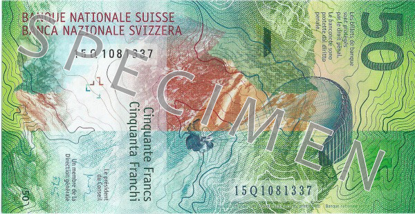 CHF siwss frank banknote